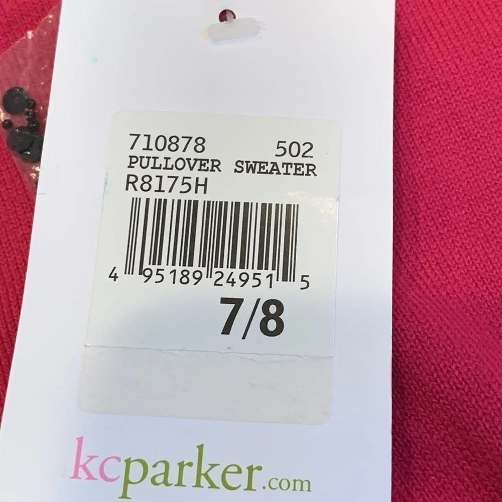 Casey Parker by Hartstrings Girls Embellished V-Neck Knit Sweater NWT
